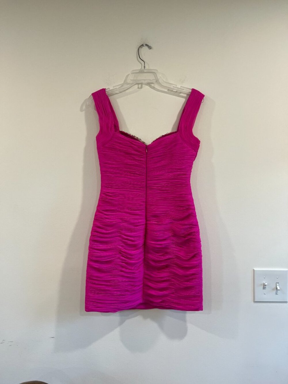 Sherri Hill Fucsia Cocktail Dress Size 4 - Picture 3 of 7